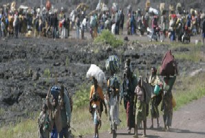  Des dizaines de milliers de d�plac�s en RD Congo