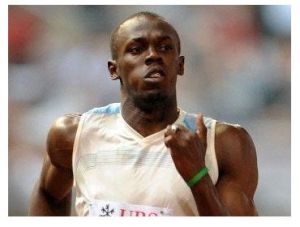 Le jamaïcain Usain Bolt, le 2 septembre 2008 à Lausanne ©AFP